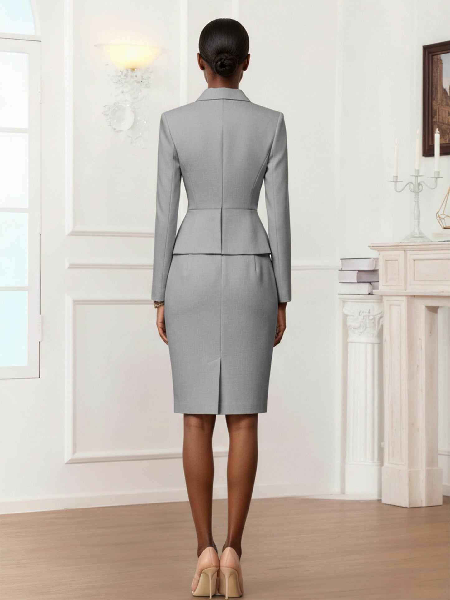 Women's Peak Lapel Double Breasted 2 Pieces Suits