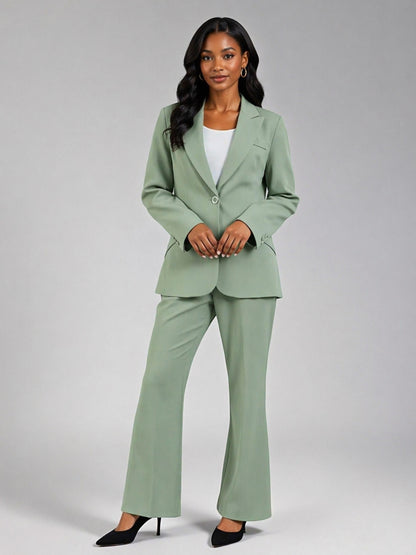 Womens 2 Piece Guest Suit Set One Button