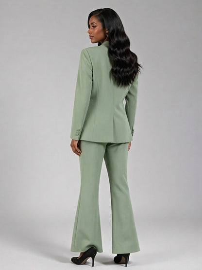 Womens 2 Piece Guest Suit Set One Button