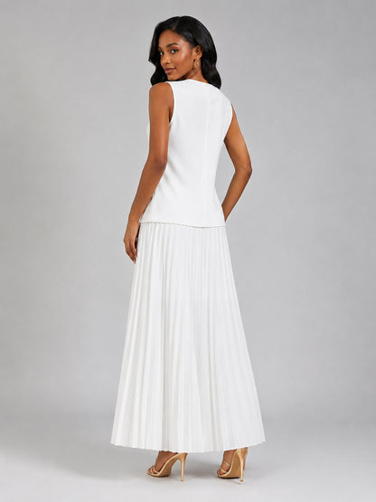 Elegant Women’s Business Vest and Skirt 2 Pieces Set