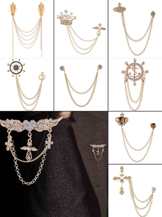 Modern Gold Men's Brooches & Lapel Pins