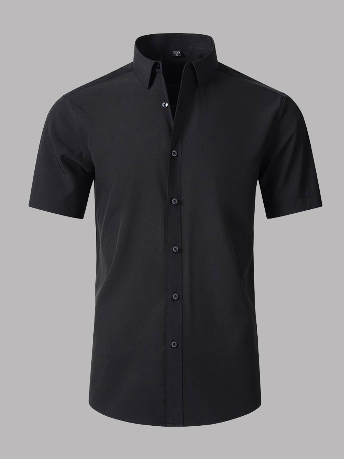 Men's Stretch Non-Iron Short Sleeves Dress Shirt for Wedding & Prom
