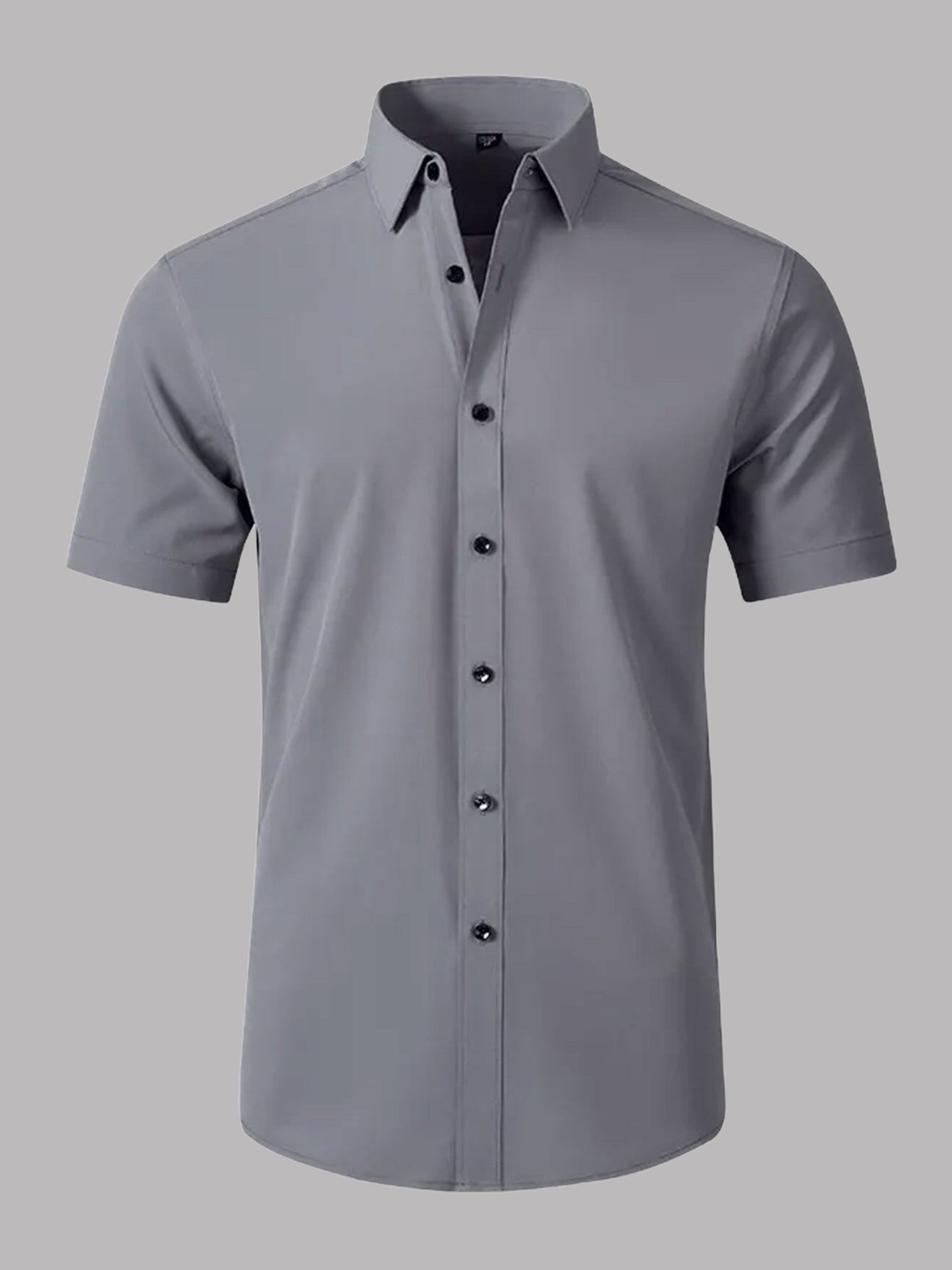 Men's Stretch Non-Iron Short Sleeves Dress Shirt for Wedding & Prom