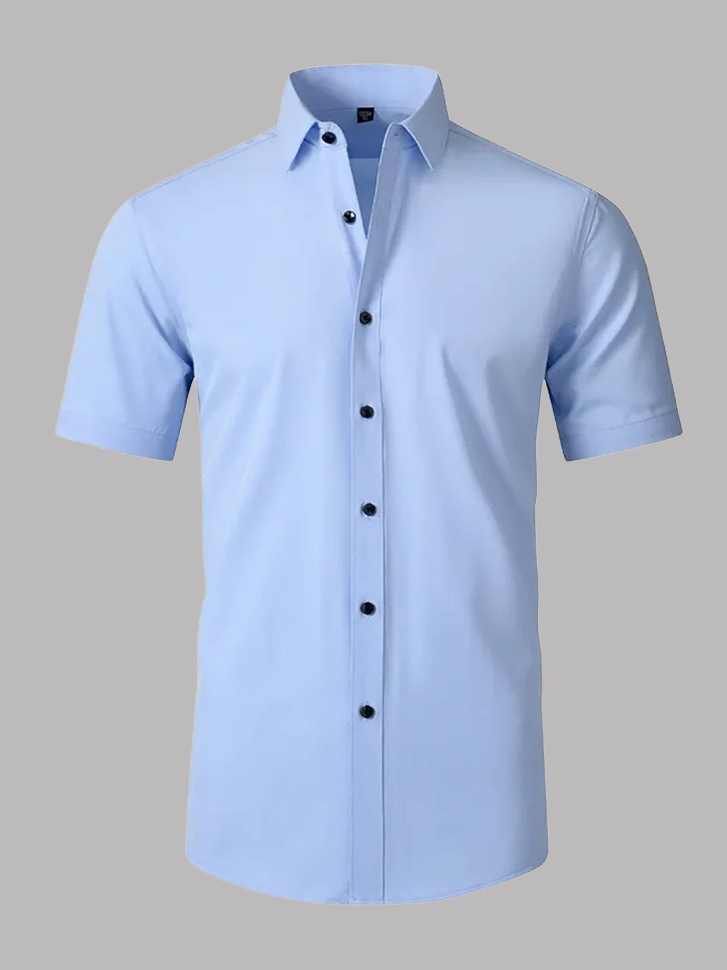 Men's Stretch Non-Iron Short Sleeves Dress Shirt for Wedding & Prom