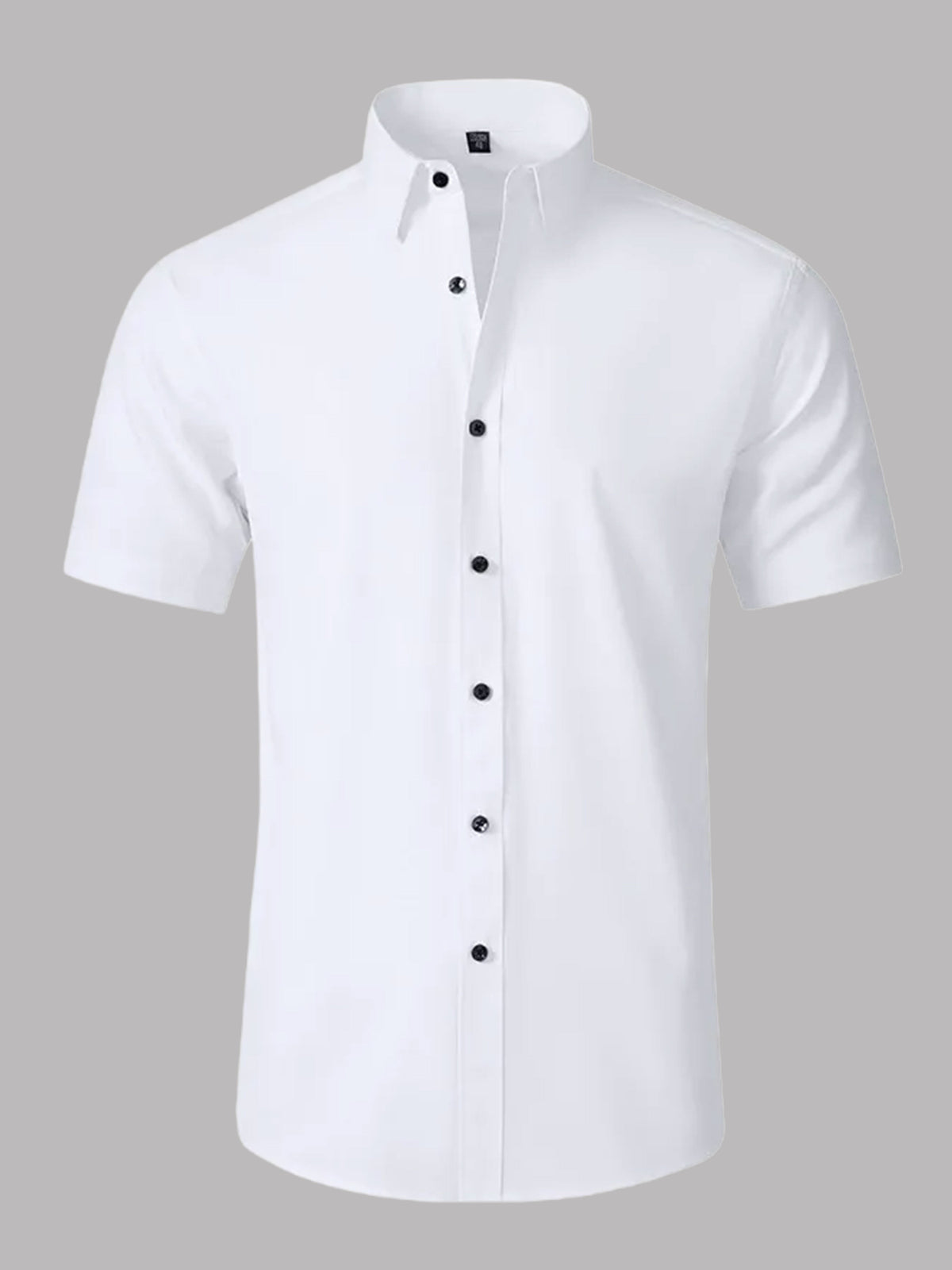 Men's Stretch Non-Iron Short Sleeves Dress Shirt for Wedding & Prom