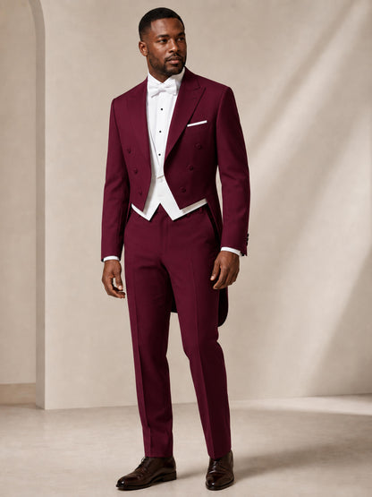 Timeless Peak Lapel Men's 3 Pieces Suit for Wedding & Prom