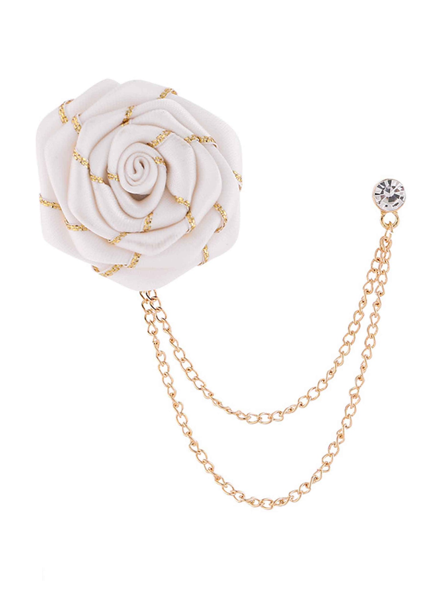 Trendy Rose Flower Lapel Pins for Men's Suit